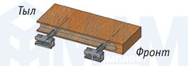 ZERO Скрытый фронтальный полкодержатель для деревянных полок толщиной от 18 мм с фиксацией