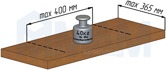 Менсолодержатель для деревянных полок L-220 мм, хром матовый