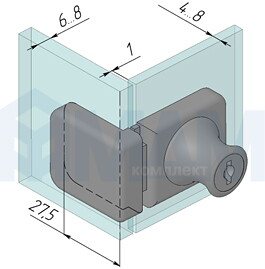 Замок уф. МДМ замок для вкладного фасада. UV Lock 407 DD МДМ. УФ замок для двух фасадов. Замок под УФ склейку на витрину.