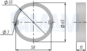 LINSU Cветодиодный светильник точечный круглый, хром, 12V, нейтральный белый 4000К, 2.4W